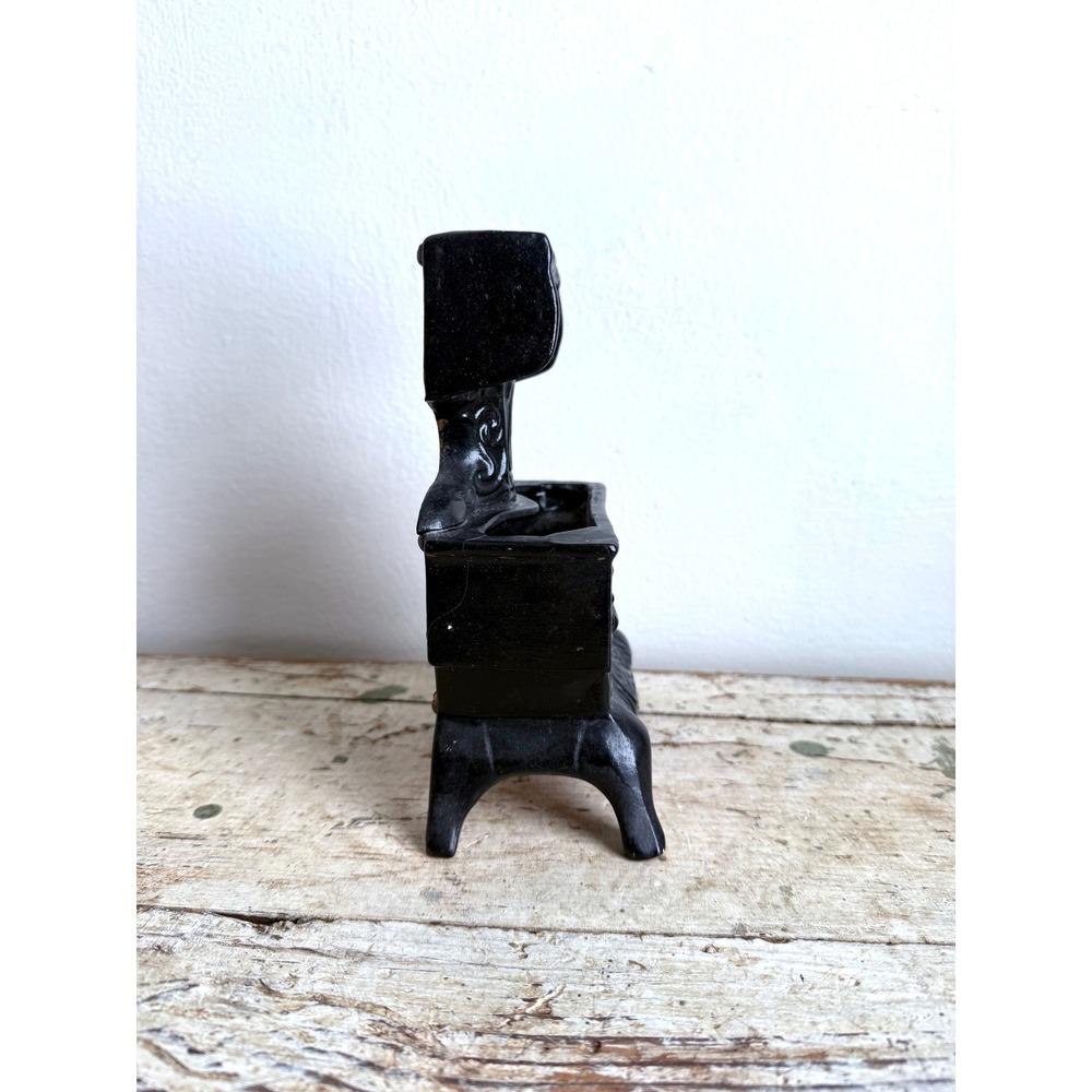 Vintage Miniature Cook Stove Ceramic Planter 1960s Match Holder Dollhouse - Picture 5 of 10